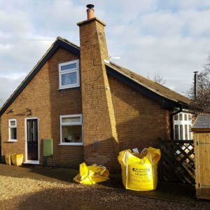 Bungalow before monocouche render applied